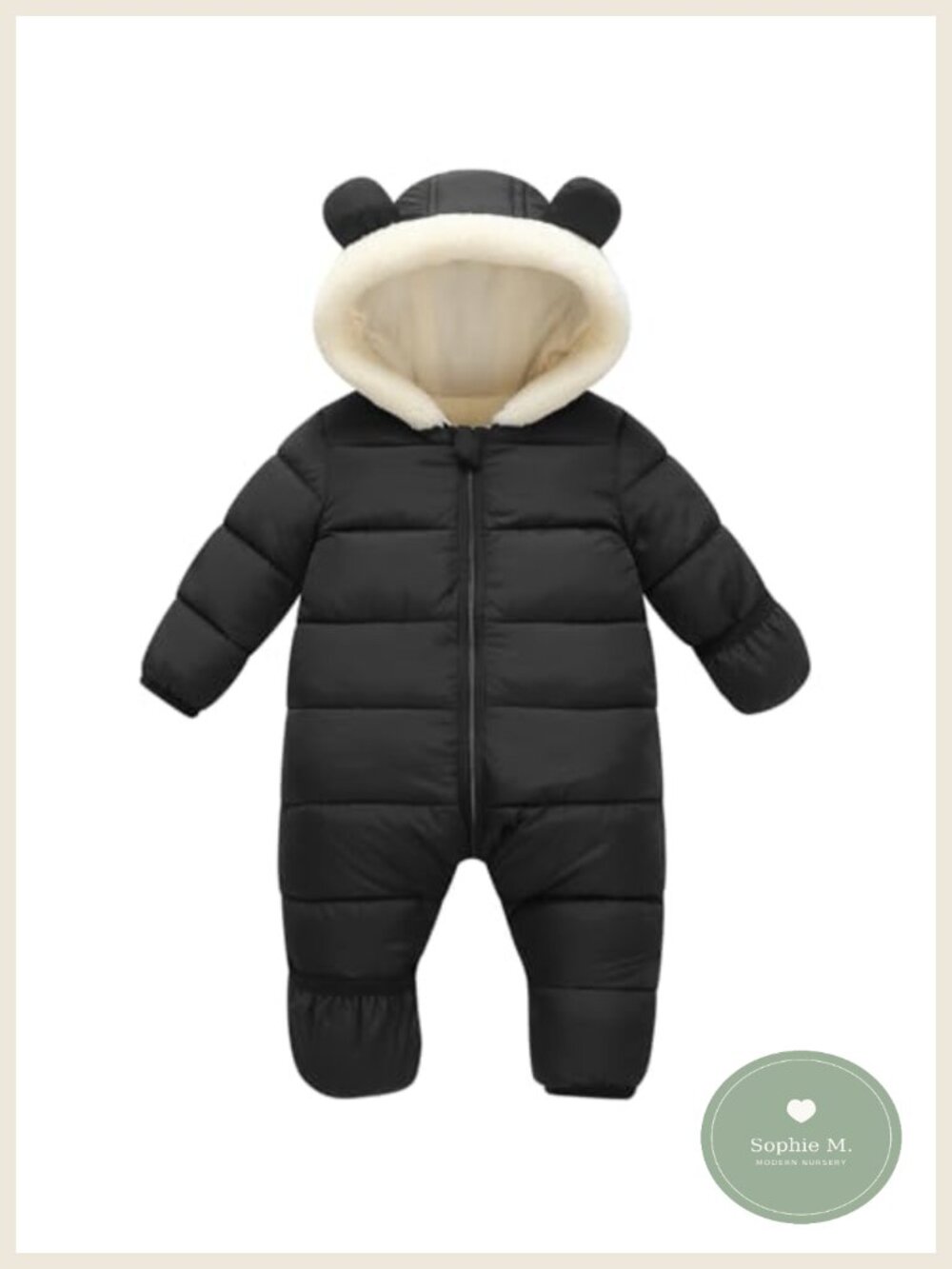 Baby Snowsuit Winter Jumpsuit with Removable Fur Collar